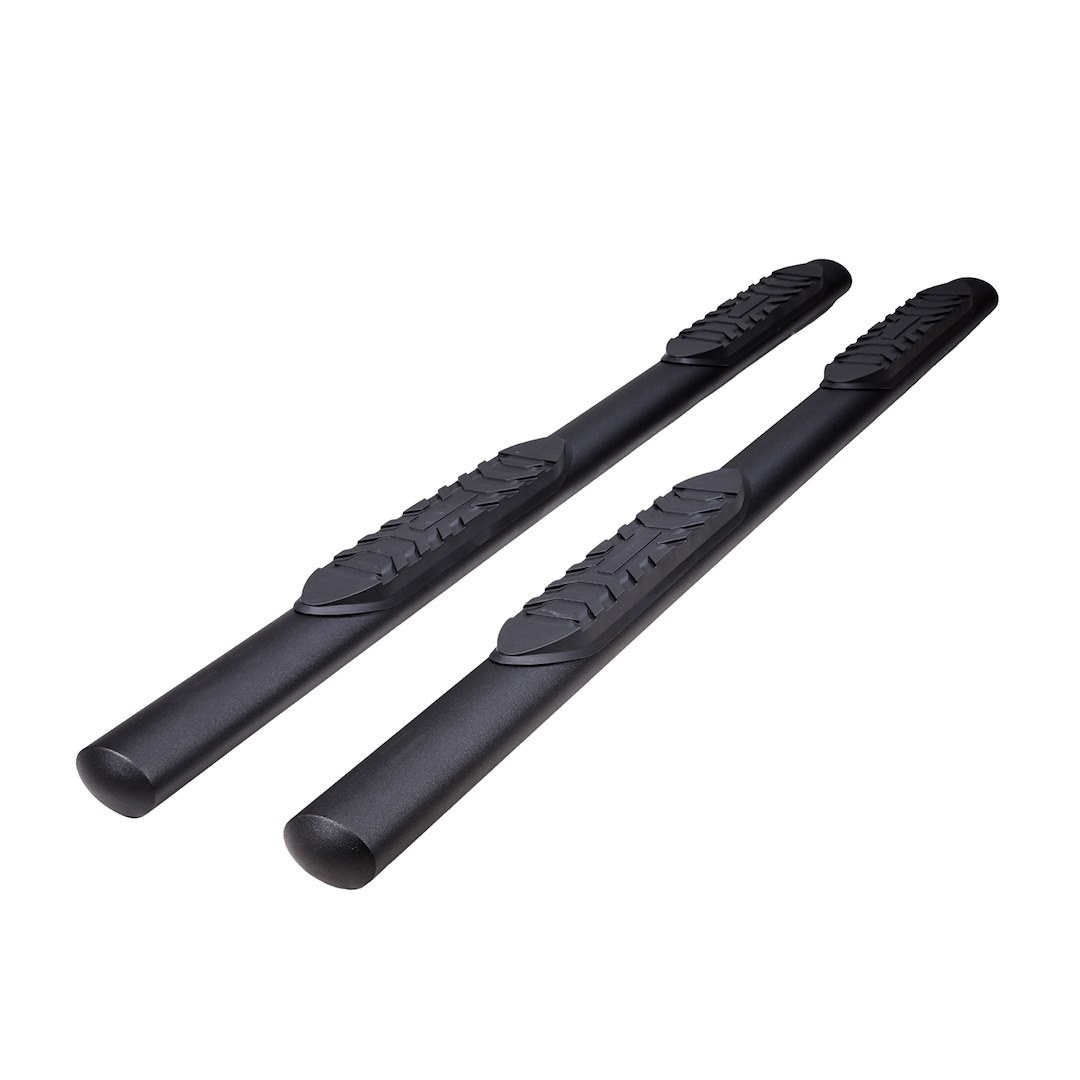 TrailFX Nerf Bar, Tfx 4″ Oval Tube Side Steps, With Step Pads, 4 Inch Oval Straight, Powder Coated, Titanium Matte Black, Steel – A1561T