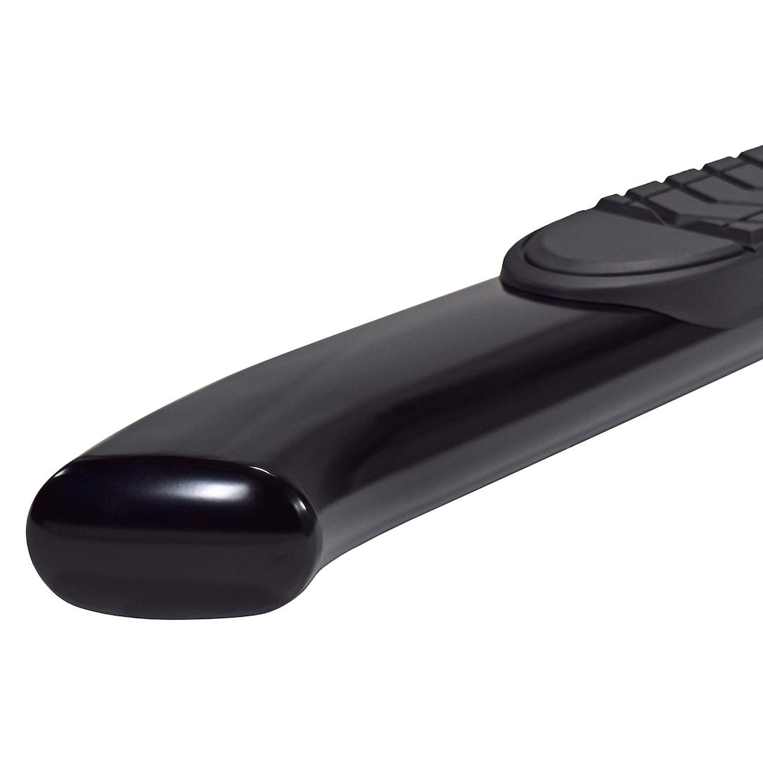 TrailFX Nerf Bar, Tfx 5″ Oval Bent Side Bars, With Step Pads, 5 Inch Oval Bent, Powder Coated, Black, Steel, With Welded End Caps – A7090B