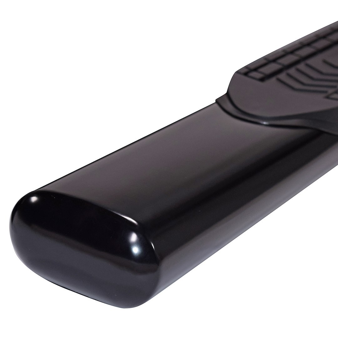 TrailFX Nerf Bar, Tfx 6″ Oval Straight Side Bars, With Step Pads, 6 Inch Oval Straight, Powder Coated, Black, Steel, With Welded End Caps – A8222B