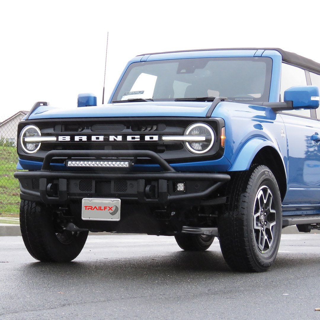 TrailFX Bumper, Trailfx Bronco Products, One Piece Design, Direct-Fit, Mounting Hardware Included, With Pre Runner Guard – BR001T