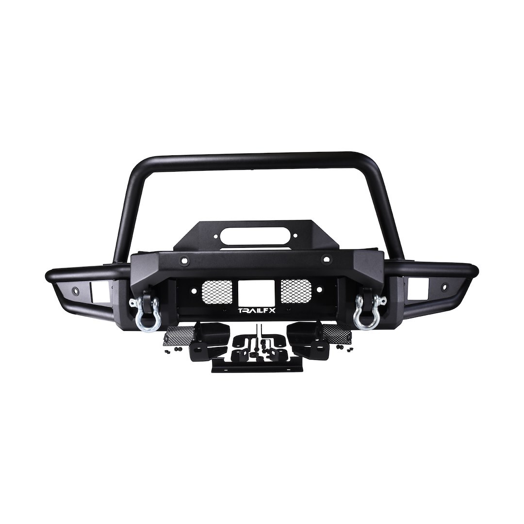 TrailFX Bumper, Trailfx Bronco Products, One Piece Design, Direct-Fit, Mounting Hardware Included, With Winch Mount, With Pre Runner Guard – BR002T
