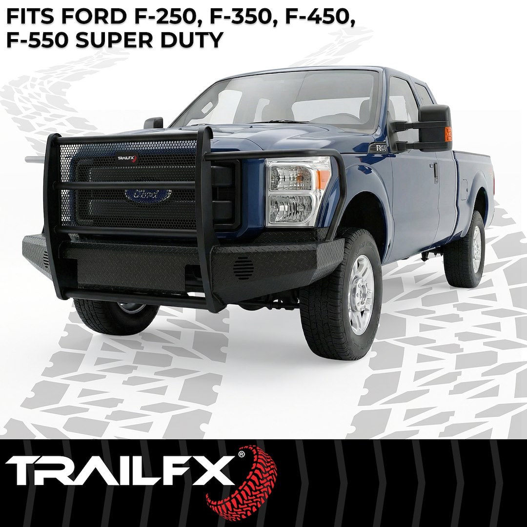 TrailFX Bumper, Tfx Full Replacement Bumpers, One Piece Design, Use Original/ Factory Mounting Hardware, With Grille Guard/ Grille Mesh – FX3001A