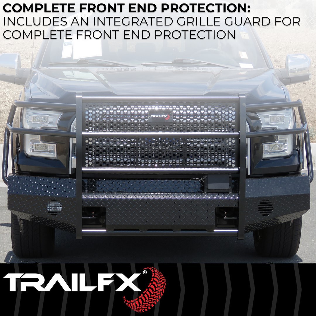 TrailFX Bumper, Tfx Full Replacement Bumpers, One Piece Design, Use Original/ Factory Mounting Hardware, With Grille Guard/ Grille Mesh – FX3002A