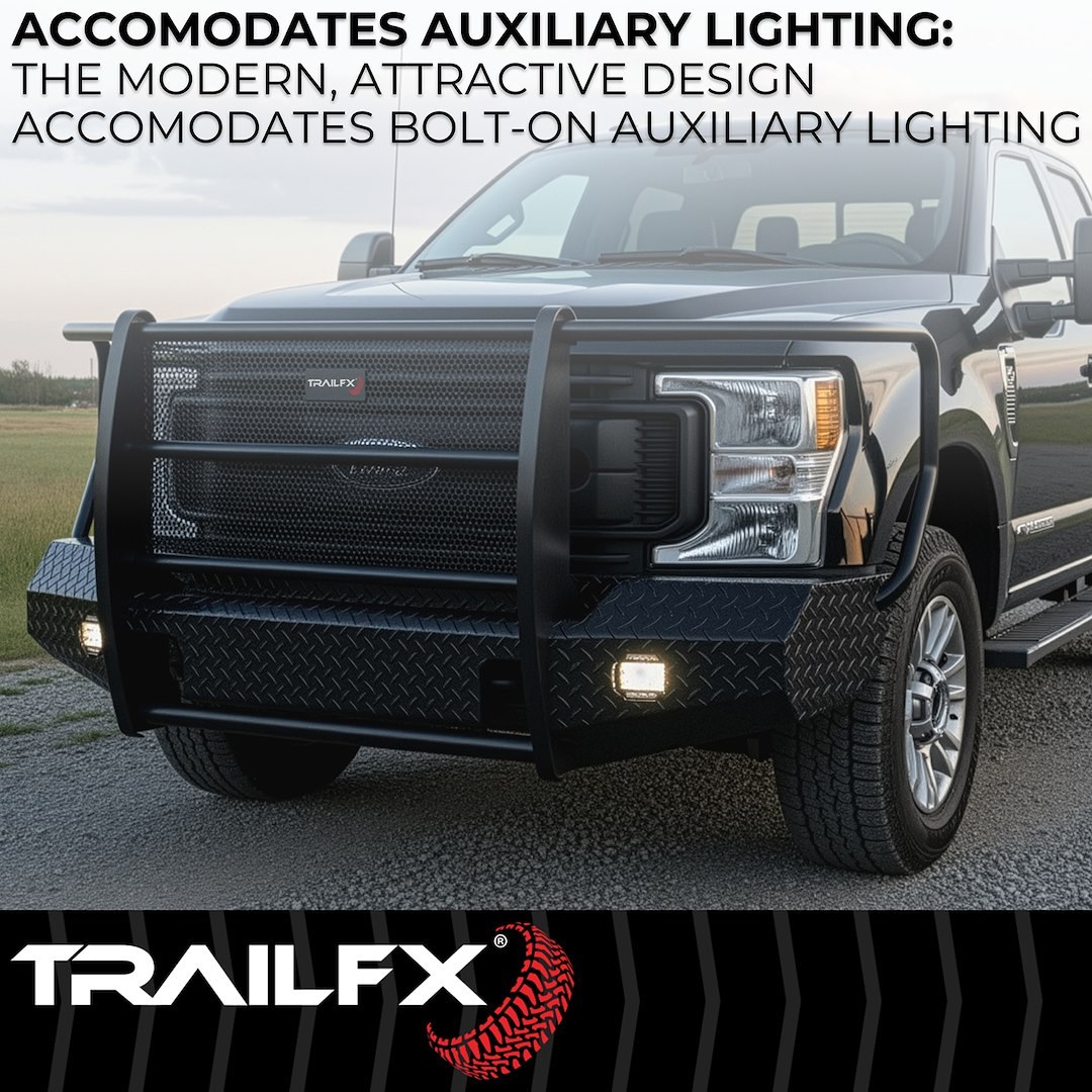 TrailFX Bumper, Tfx Full Replacement Bumpers, One Piece Design, Use Original/ Factory Mounting Hardware, With Grille Guard/ Grille Mesh – FX3002A
