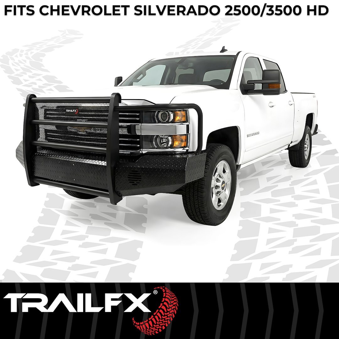 TrailFX Bumper, Tfx Full Replacement Bumpers, One Piece Design, Use Original/ Factory Mounting Hardware, With Grille Guard/ Grille Mesh – FX3004A