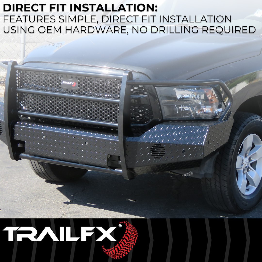 TrailFX Bumper, Tfx Full Replacement Bumpers, One Piece Design, Use Original/ Factory Mounting Hardware, With Grille Guard/ Grille Mesh – FX3030A