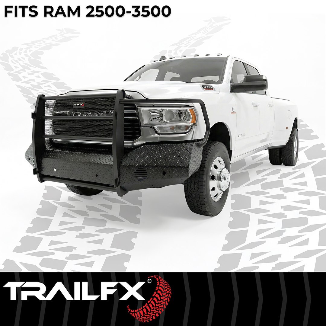 TrailFX Bumper, Tfx Full Replacement Bumpers, One Piece Design, Use Original/ Factory Mounting Hardware, With Grille Guard/ Grille Mesh – FX3034A