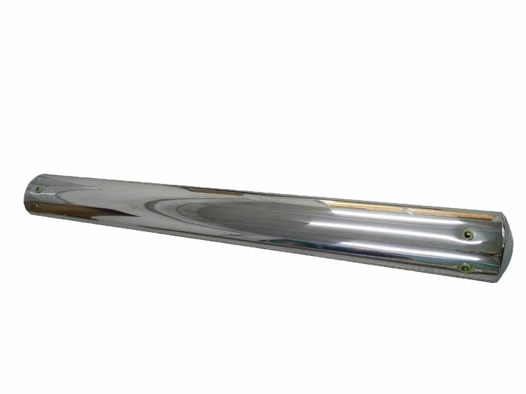 TrailFX Point of Purchase Display, Tfx Point of Purchase Display, Sample of 4 Inch Oval Straight Polished Stainless Steel and Black Side Bars – G5010