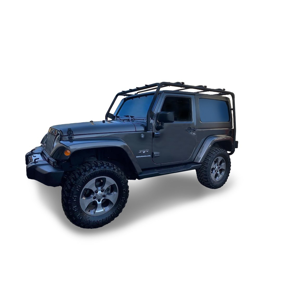 TrailFX Roof Rack, Tfx Roof Racks, 300 Pound Capacity, Bolt-On Mount, Textured, Black, Steel – JL014T