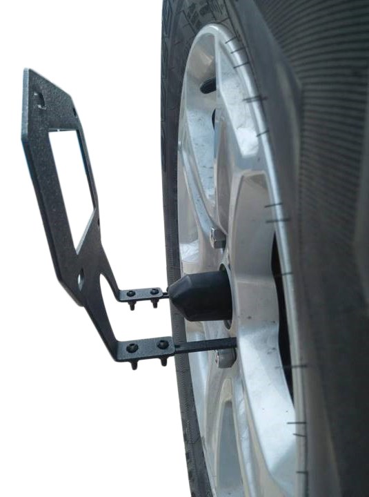 TrailFX License Plate Bracket, Textured Powder Coated, Black, Steel, Designed for Spare Tire & Wheel Mount, With Hardware and LED Lights – JL07LP