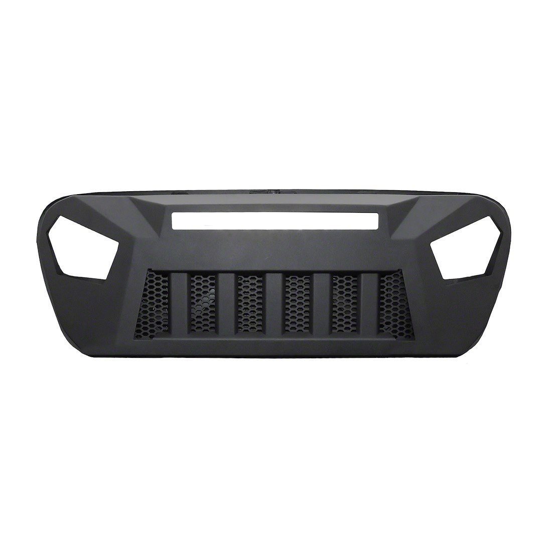 TrailFX Grille, Replacement, Bar Style, 1 Piece, With LED Light Bar Cutout, Titanium Black, Aluminum – JL09T