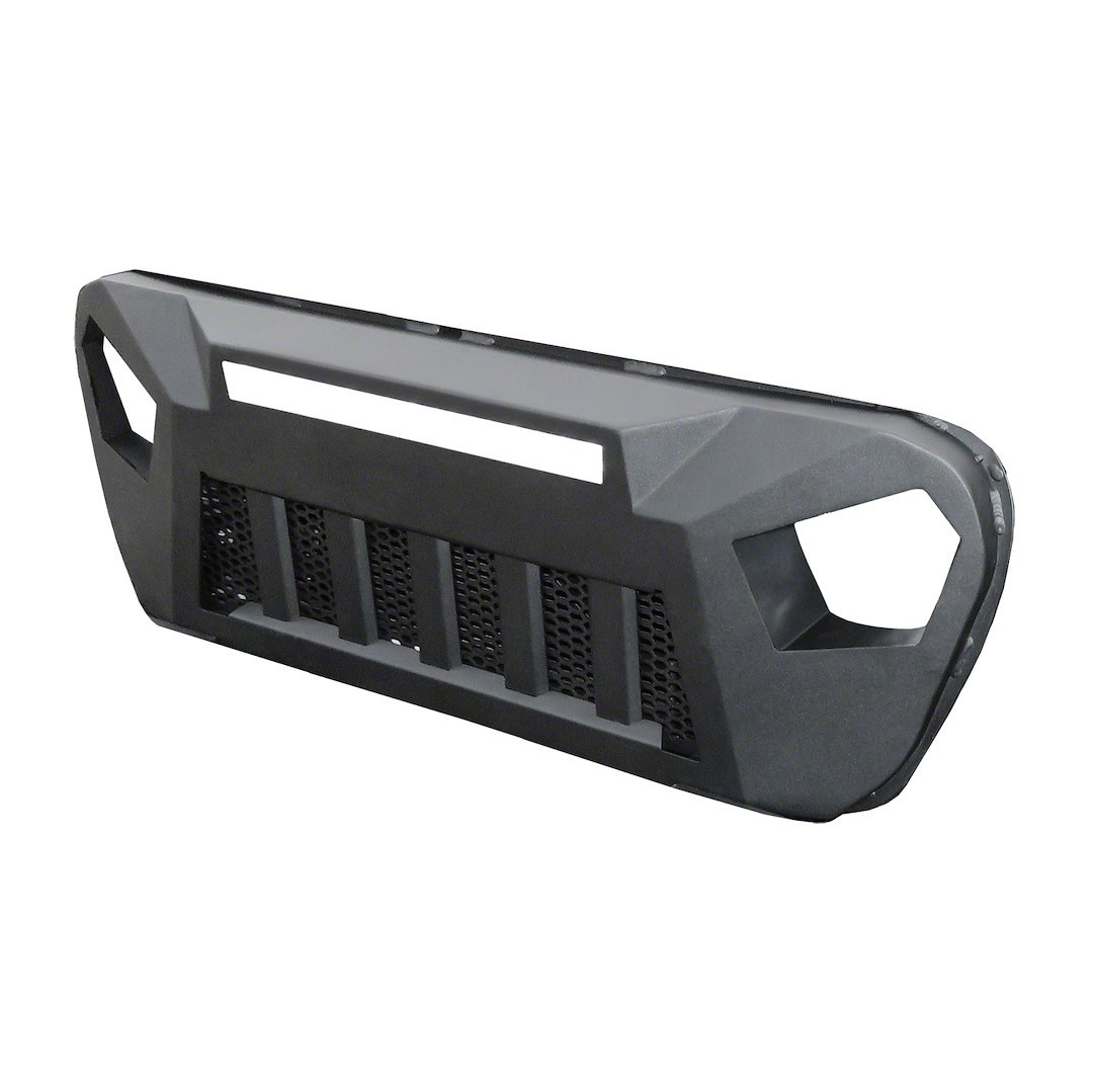 TrailFX Grille, Replacement, Bar Style, 1 Piece, With LED Light Bar Cutout, Titanium Black, Aluminum – JL09T