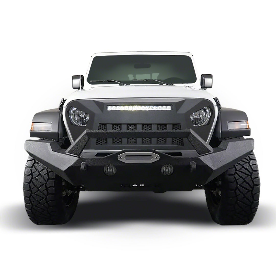 TrailFX Grille, Replacement, Bar Style, 1 Piece, With LED Light Bar Cutout, Titanium Black, Aluminum – JL09T