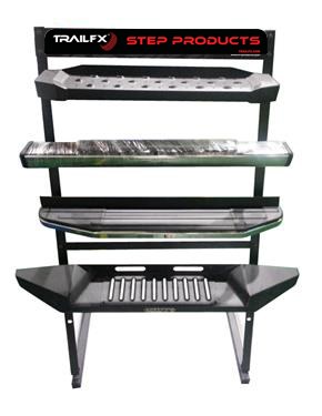 TrailFX Point of Purchase Display, Tfx Running Boards, Display Rack, With 4 Rb Series Running Boards – WD1000RB1