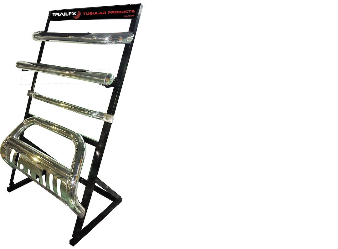 TrailFX Point of Purchase Display, Tfx Point of Purchase Display, Oval Side Bar Display for 4, 5 and 6 Inch Nerf Bars, Polished – WD1000S2