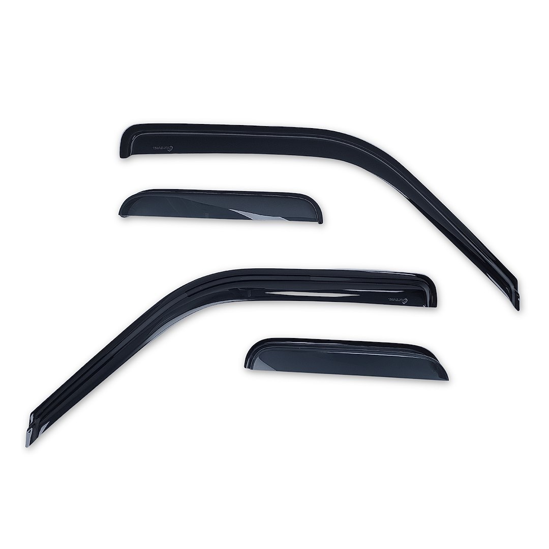 TrailFX Rainguard, Low Profile, Fits Front and Rear, Tape-On, Smoke, Acrylic, Set of 4 – 4231H
