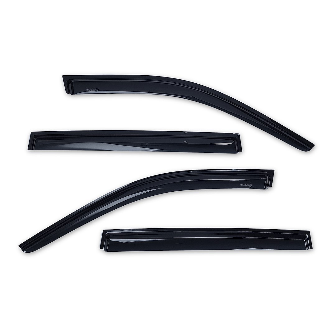 TrailFX Rainguard, Low Profile, Fits Front and Rear, Tape-On, Smoke, Acrylic, Set of 4 – 4334H