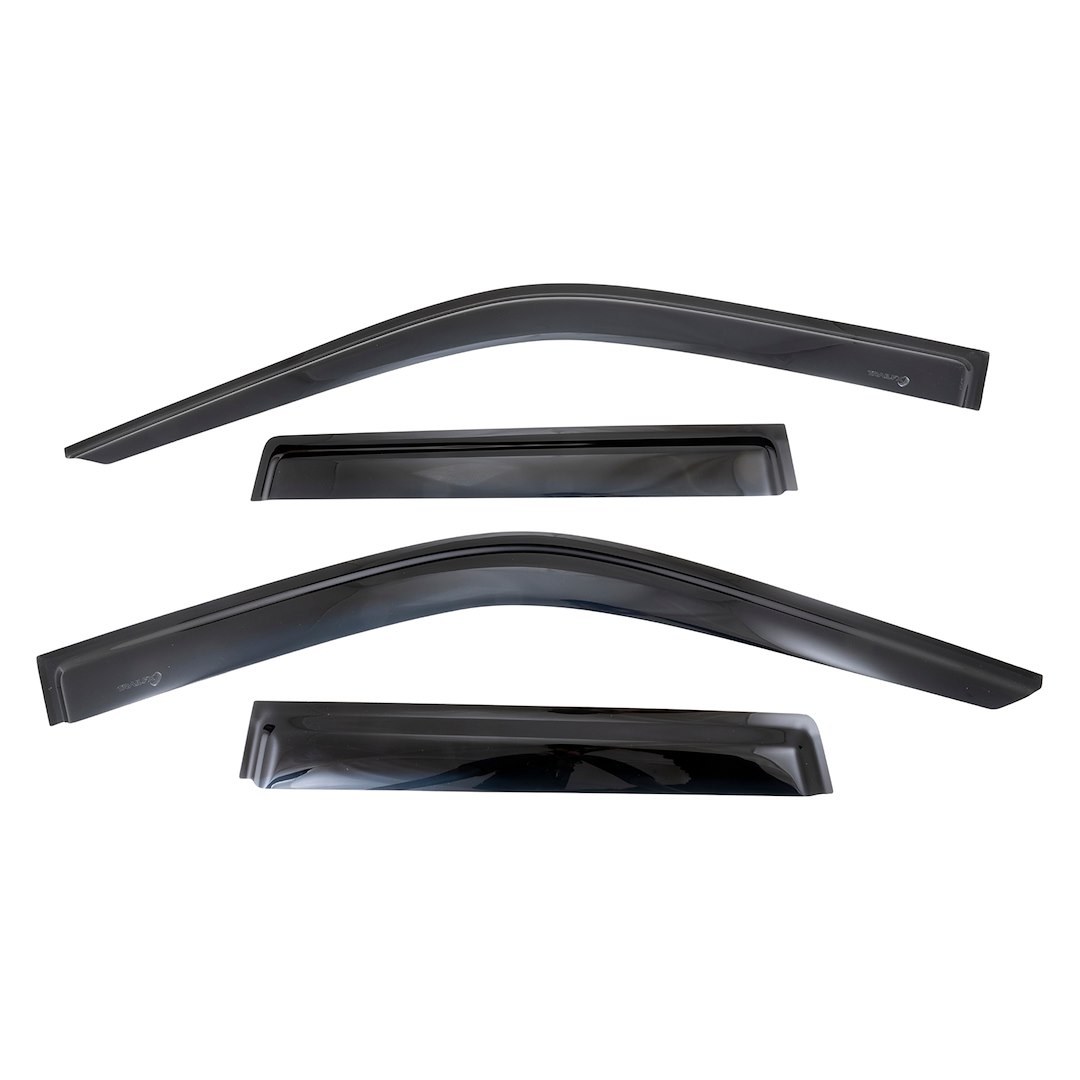 TrailFX Rainguard, Low Profile, Fits Front and Rear, Tape-On, Smoke, Acrylic, Set of 4 – 4704H