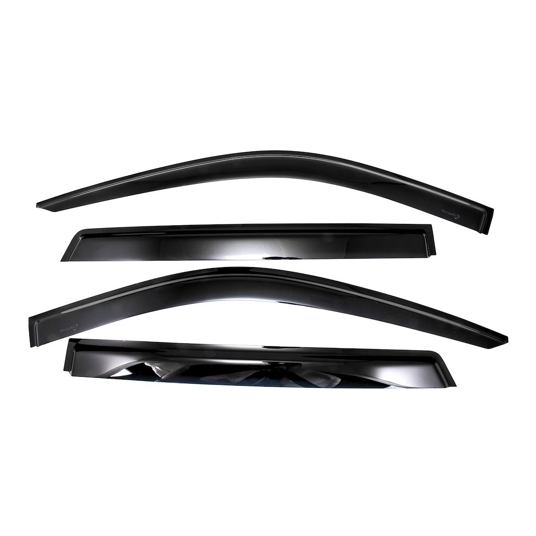 TrailFX Rainguard, Low Profile, Fits Front and Rear, Tape-On, Smoke, Acrylic, Set of 4 – 4706H