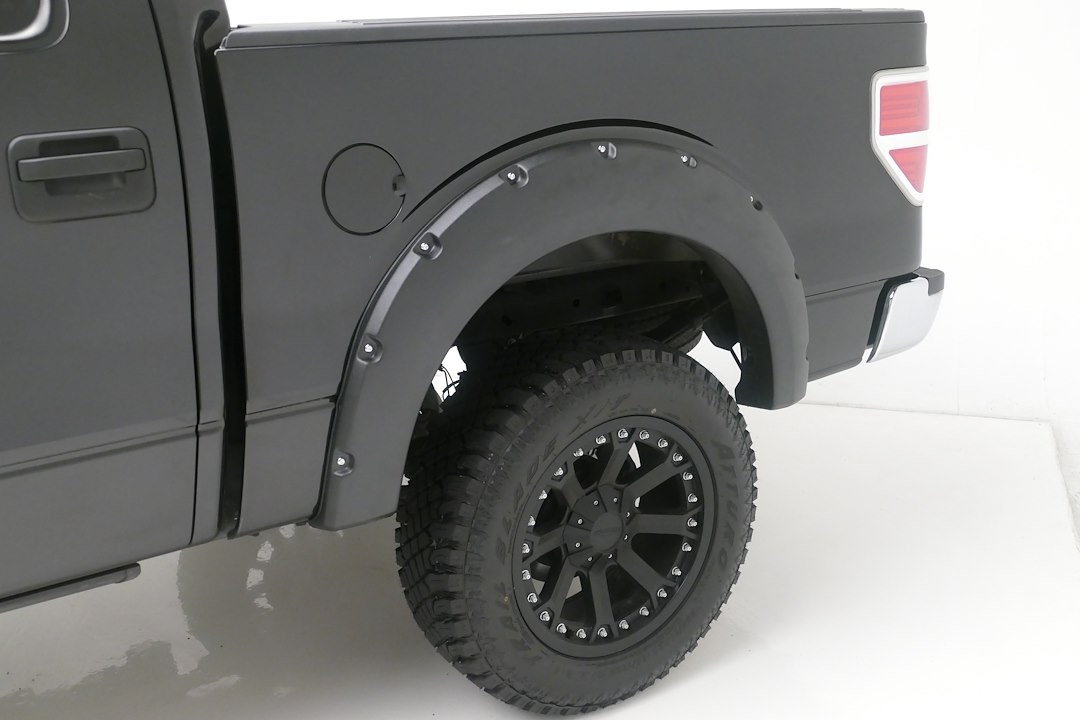 TrailFX Fender Flare, Tfx Fender Flares, Bolt on Style, 2 Inch Tire Coverage, Smooth Black, ABS Plastic, Set of 4 – PFFC3005S
