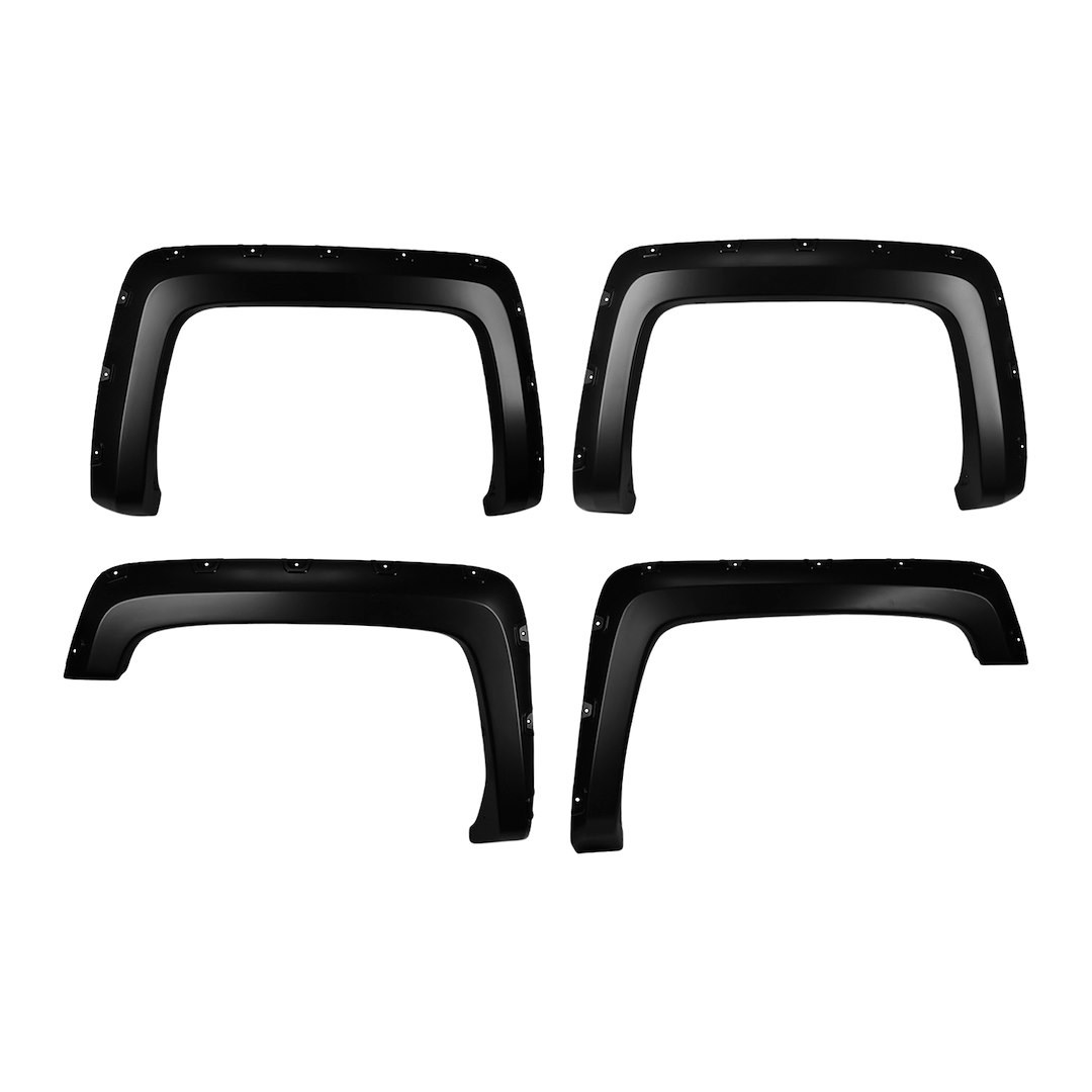 TrailFX Fender Flare, Tfx Fender Flares, Pocket Style, 2 Inch Front and 1-3/4 Inch Rear Tire Coverage, Black Smooth Paintable Finish – TFC3002S