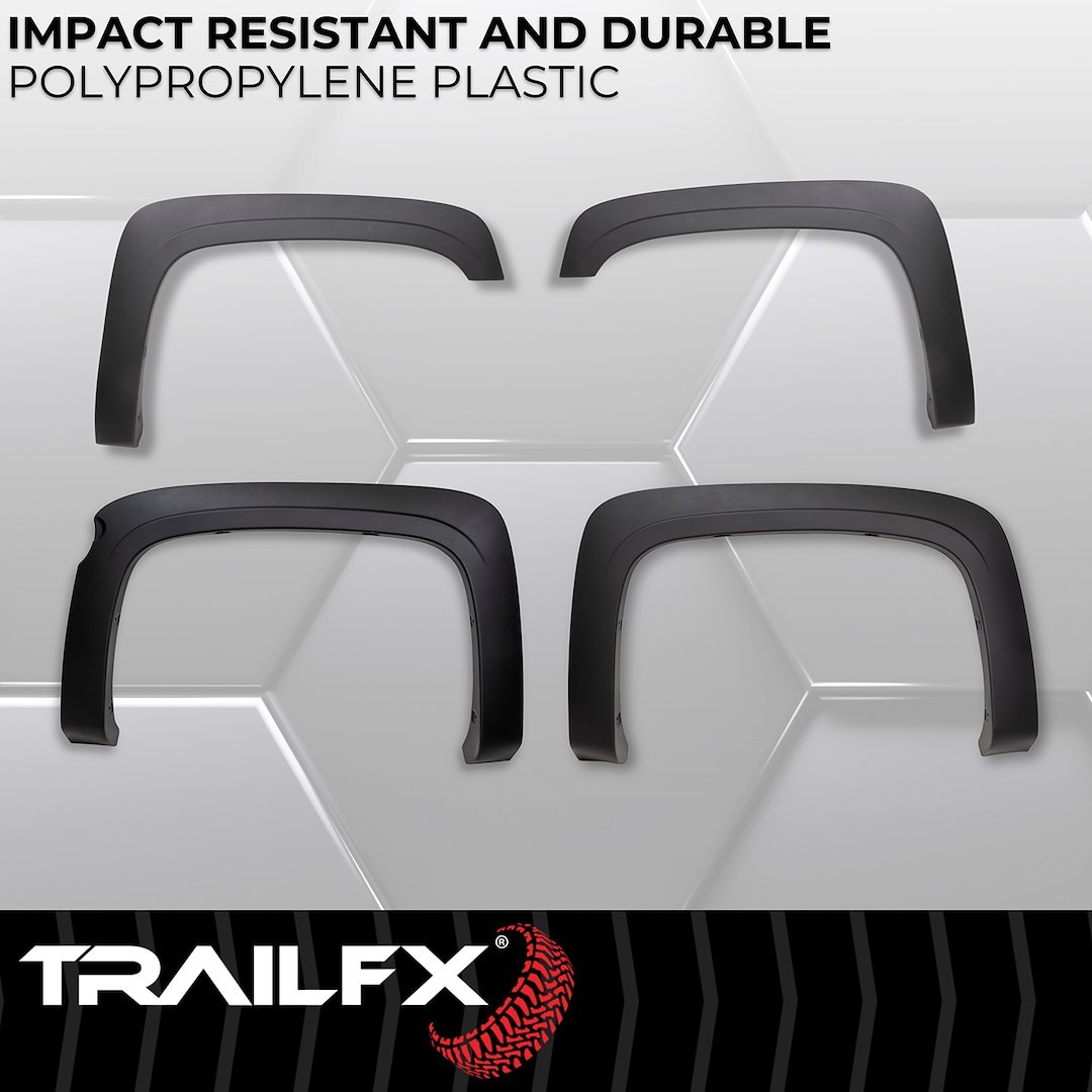 TrailFX Fender Flare, Tfx Fender Flares, OE Style, 2 Inch Tire Coverage, Black Smooth Paintable Finish, Injected Polypropylene – TFC3003OE