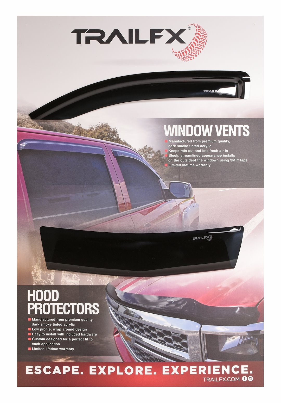 TrailFX Point of Purchase Display, Window Vent Display with Sample – TFXT84DISP