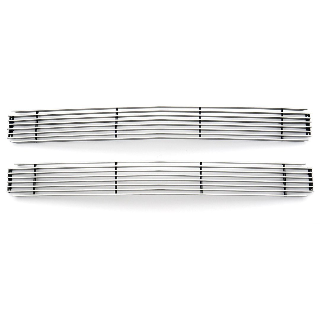 T-Rex Grille Insert, Billet Series, 8 Bar Style 2 Piece, Without Emblem Cutout and Without Light Cutout, Polished, Billet Aluminum – 20045