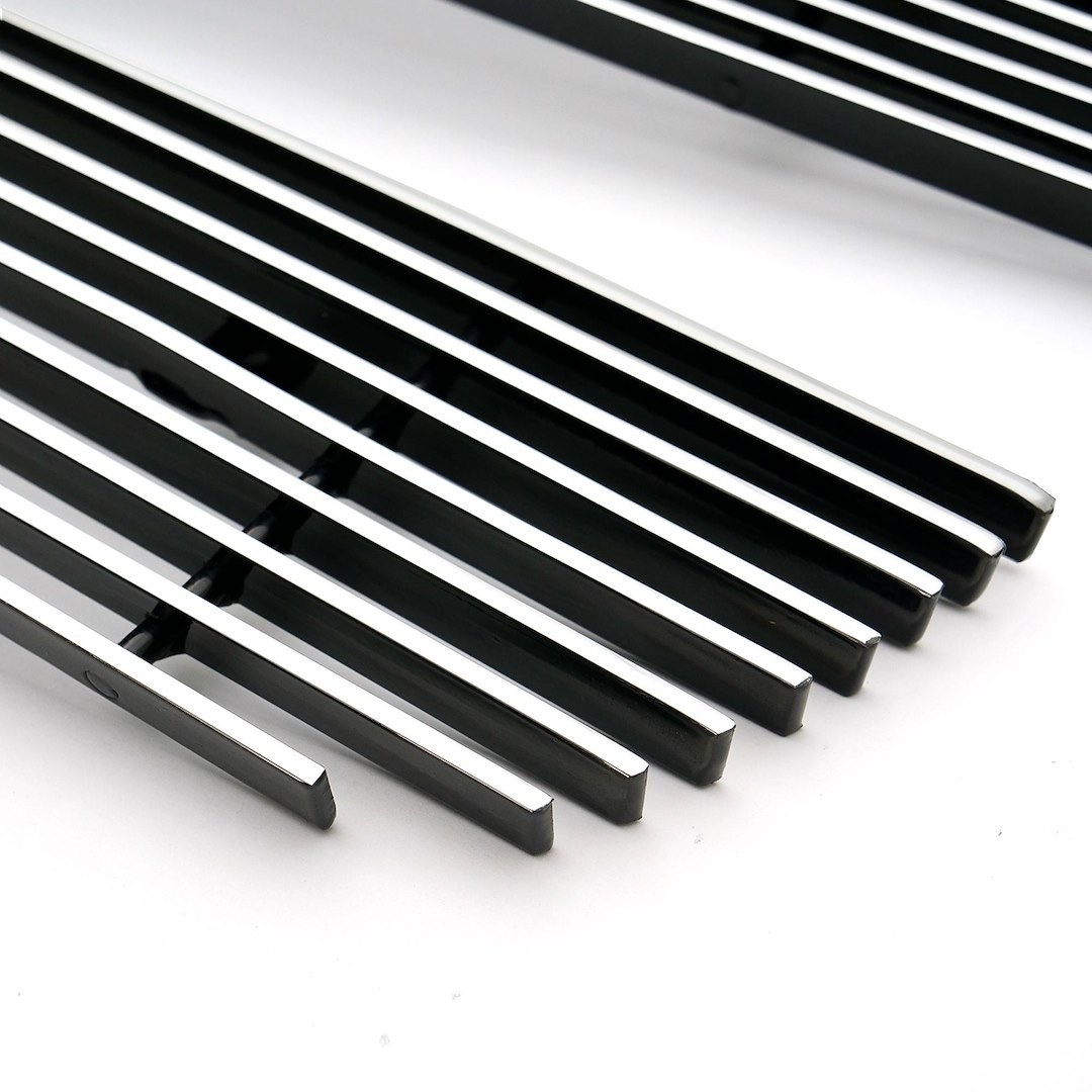 T-Rex Grille Insert, Billet Series, 10 and 9 Bar Style 2 Piece, Without Emblem Cutout and Without Light Cutout, Polished, Billet Aluminum – 21100