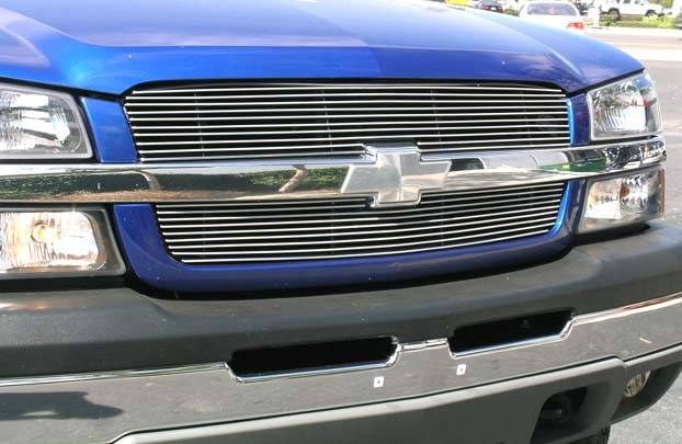 T-Rex Grille Insert, Billet Series, 10 and 9 Bar Style 2 Piece, Without Emblem Cutout and Without Light Cutout, Polished, Billet Aluminum – 21100