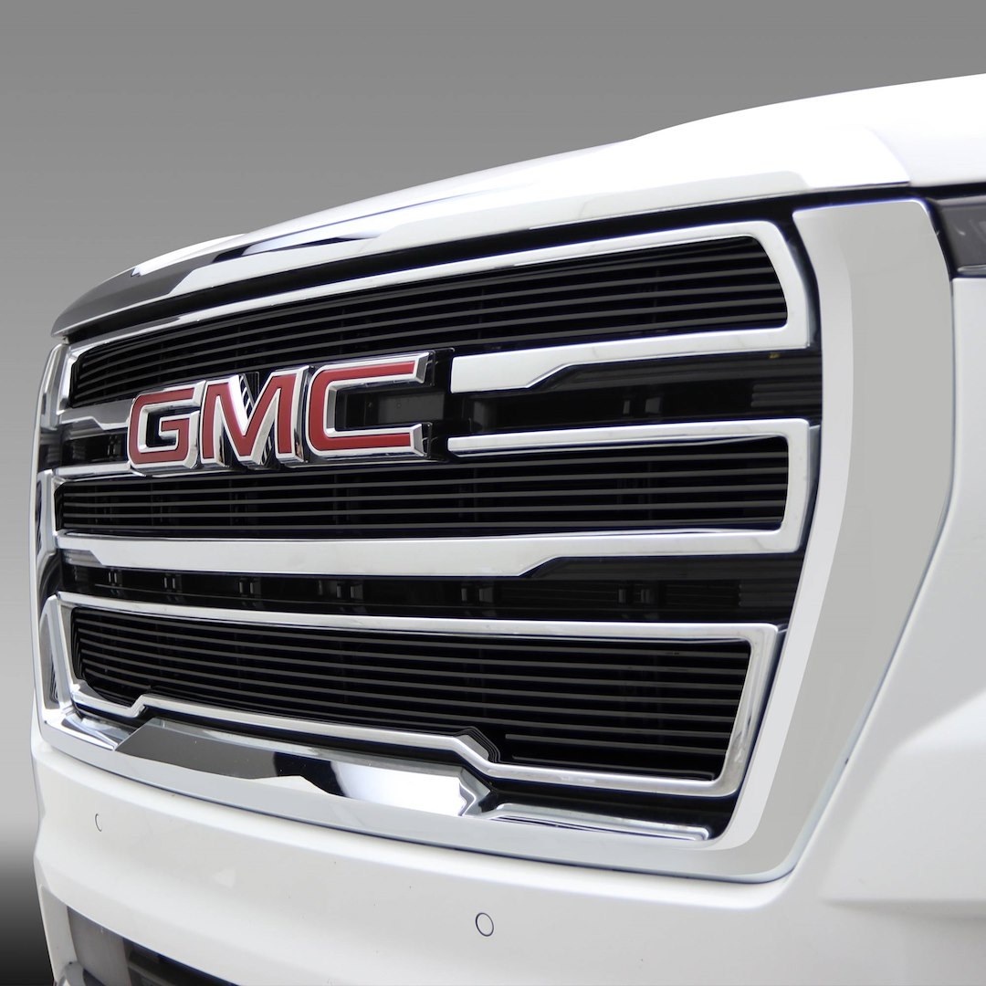 T-Rex Grille Insert, Billet Series, Overlay, Horizontal Bar, Without Cutout, Powder Coated, Black, Aluminum – 21173B