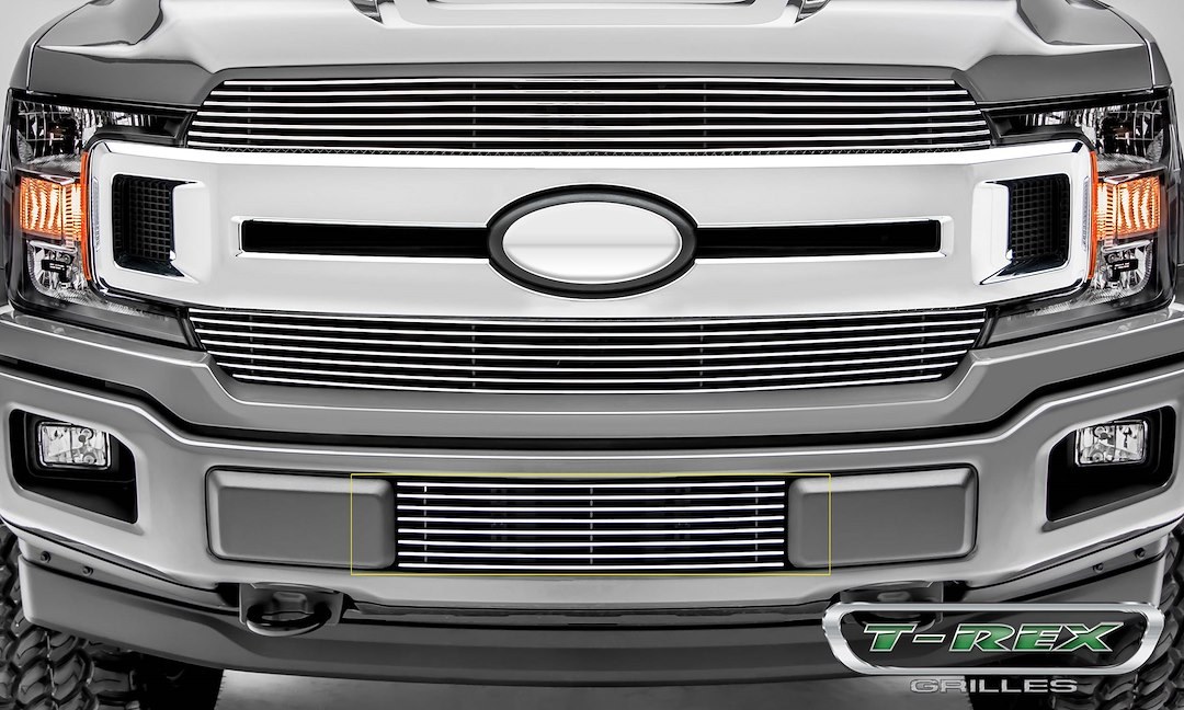 T-Rex Bumper Grille Insert, Billet Series, Overlay, Horizontal Bar Style, Polished, Aluminum – 25571