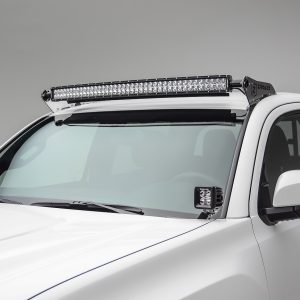 T-Rex Driving/ Fog Light, LED Bulb, 3 Inch Square, Clear Lens, Black Housing, Bolt-On to Hood Hinge – Z369401-KIT4