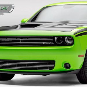 T-Rex Grille Insert, Laser Billet Series, Overlay, Horizontal Bar, With Light Cutout, Polished, Aluminum – 6214180