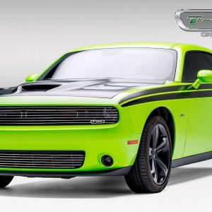T-Rex Grille Insert, Laser Billet Series, Overlay, Phantom Horizontal Bar, Polished, Aluminum, Covers Headlights – 6214190