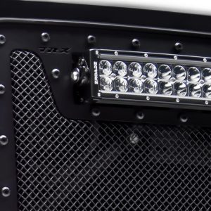 T-Rex Grille Insert, Stealth Torch Series, Overlay, Mesh Style, With One 20 Inch LED Light Bar, Powder Coated, Black, Steel – 6319491-BR