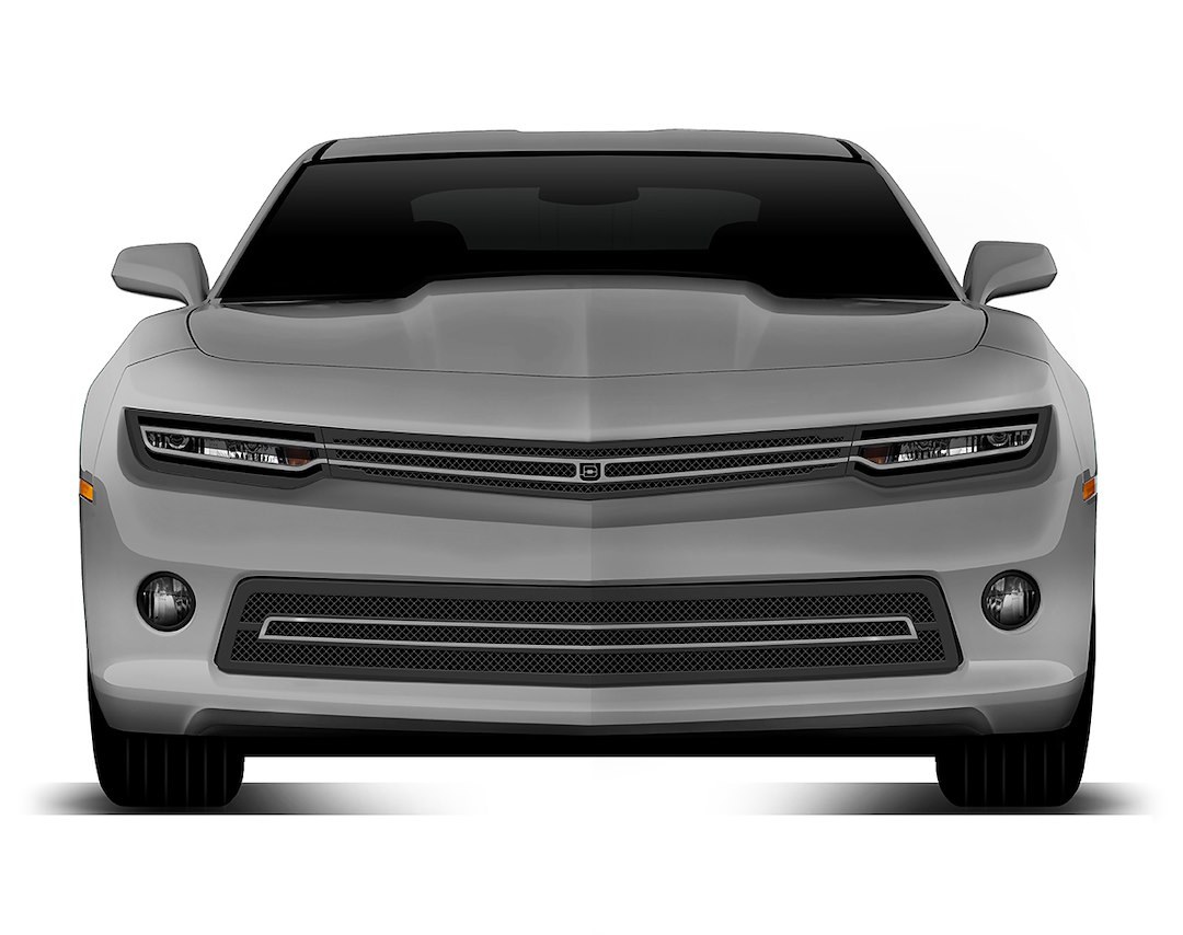 T-Rex Bumper Grille Insert, Phantom, Mesh Style, Matte Black Frame and Mesh with 304 Stainless Steel Accent Trim – DJ1103-85
