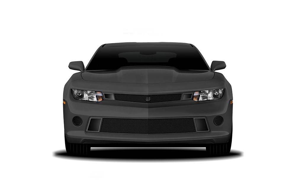 T-Rex Bumper Grille Insert, Gt Strada, Mesh Style, Black with Brushed 304 Stainless Port Accent Trim – DJ20311