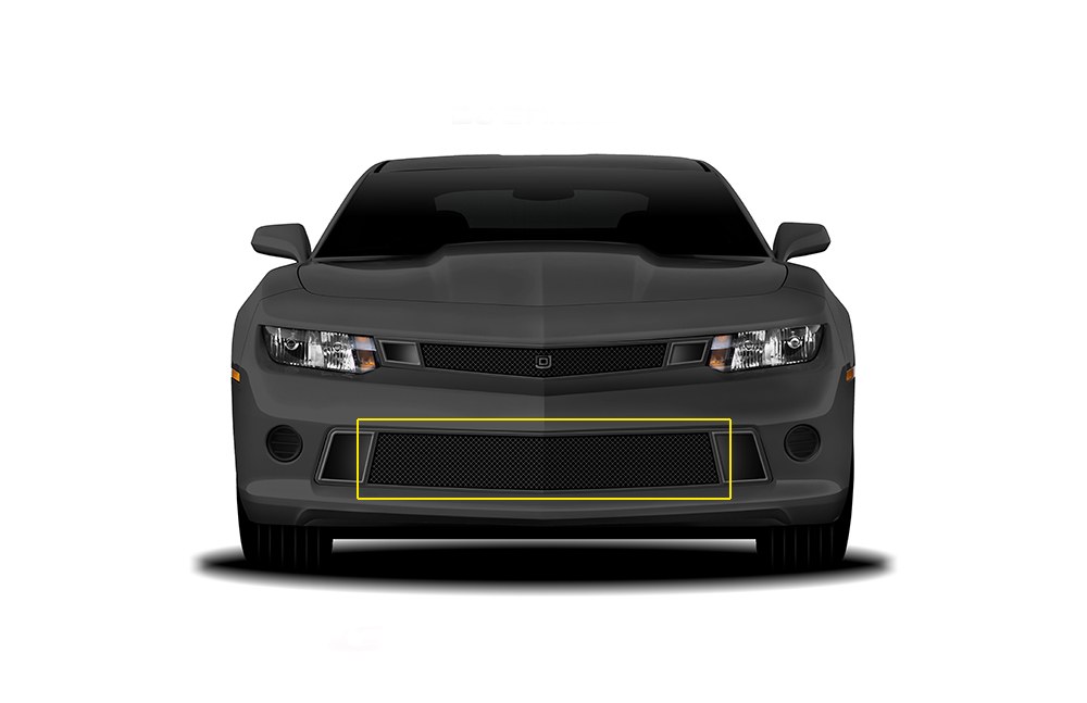 T-Rex Bumper Grille Insert, Gt Strada, Mesh Style, Powder Coated, Black with Two Brushed Trims – DJ20341