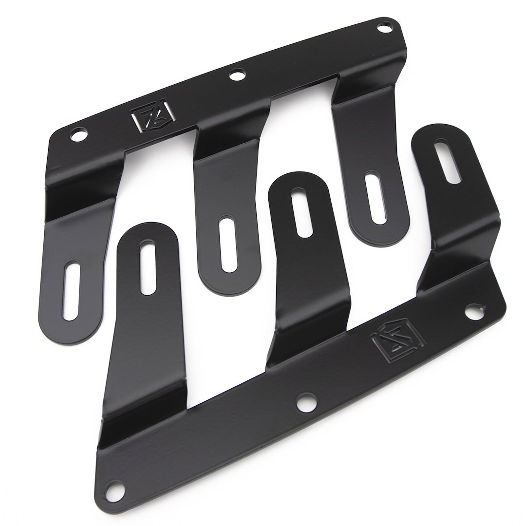 T-Rex Driving/ Fog Light Mounting Bracket, Bolt-On to Front Bumper, Powder Coated, Mounts Six 3 Inch Light Pods, Gloss Black, Mild Steel – Z325401