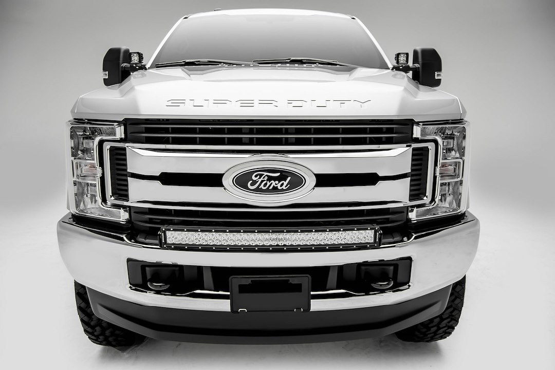 T-Rex Light Bar, LED, 30 Inch Length, Cree 3 Watt LED Chips, 180 Watt, Clear Lens, Black Housing, Front Bumper Top Mount – Z325472-KIT