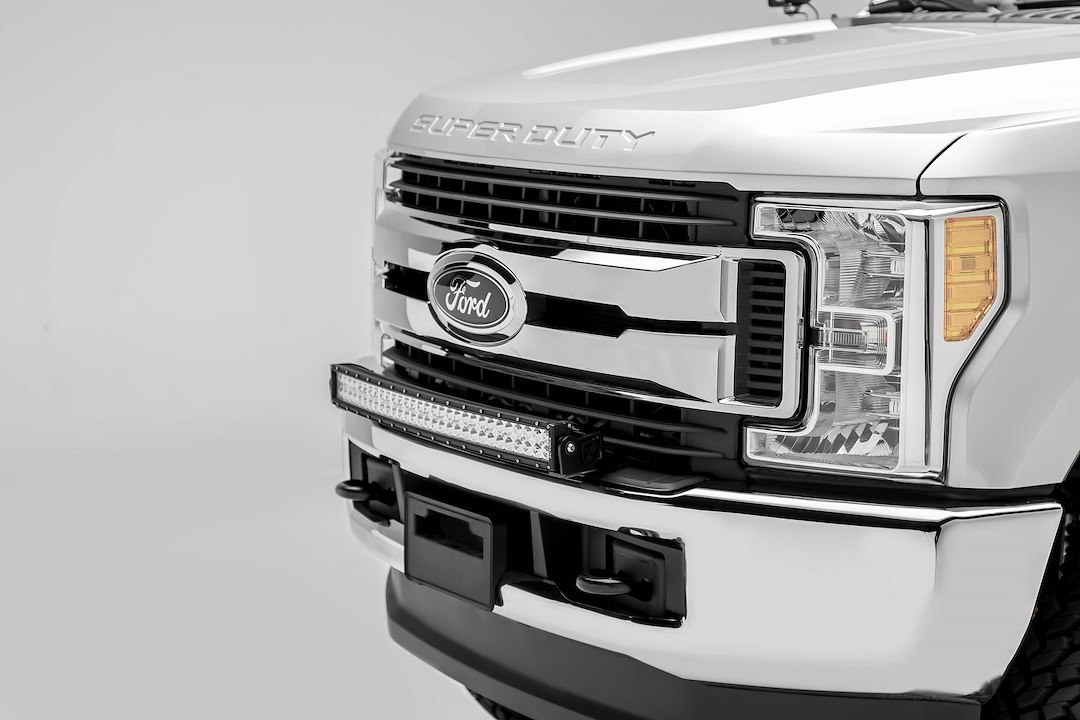 T-Rex Light Bar, LED, 30 Inch Length, Cree 3 Watt LED Chips, 180 Watt, Clear Lens, Black Housing, Front Bumper Top Mount – Z325472-KIT