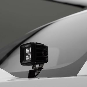 T-Rex Driving/ Fog Light Mounting Bracket, Bolt-On to Hood Hinge, Powder Coated, Mounts One 3 Inch Light Pod, Gloss Black, Steel, Set of 2 – Z362081