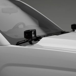 T-Rex Driving/ Fog Light Mounting Bracket, Bolt-On to Hood Hinge, Powder Coated, Mounts One 3 Inch Light Pod, Gloss Black, Steel, Set of 2 – Z362081