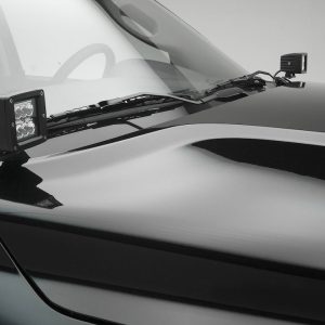 T-Rex Driving/ Fog Light Mounting Bracket, Bolt-On to Hood Hinge, Powder Coated, Mounts One 3 Inch Light Pod, Gloss Black, Steel, Set of 2 – Z364521
