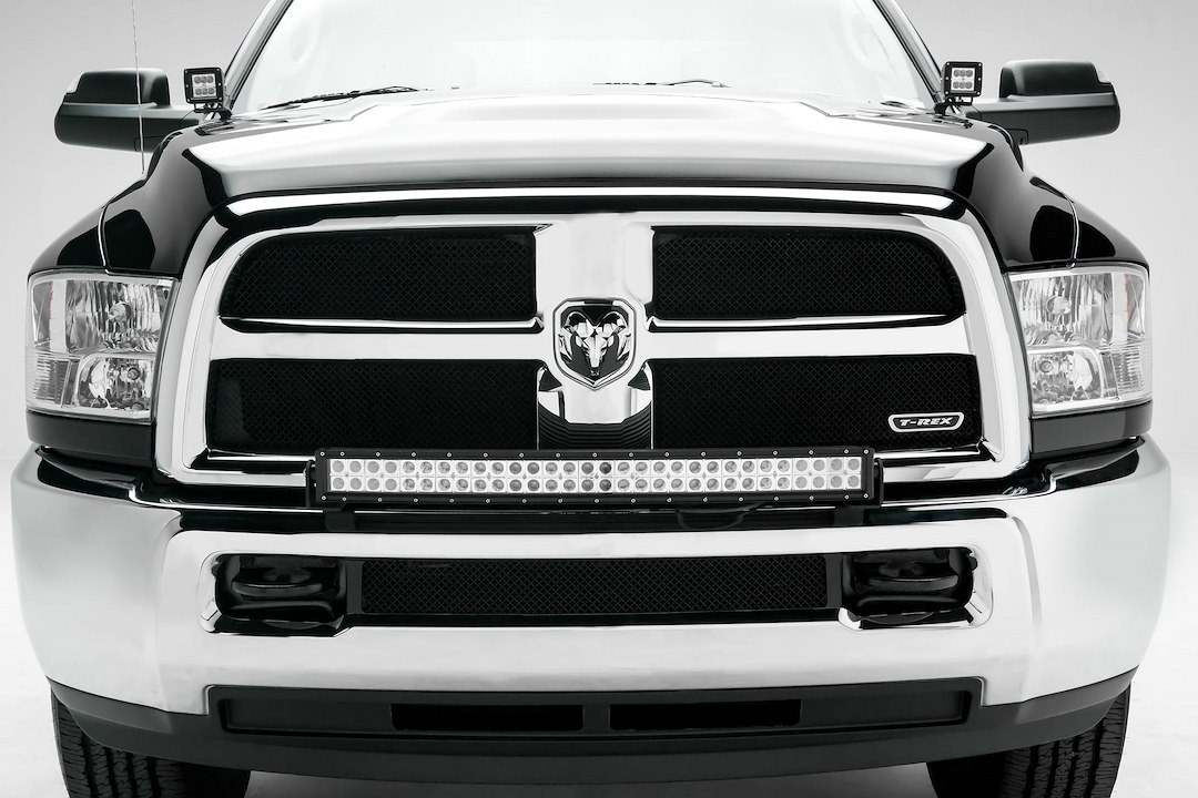 T-Rex Driving/ Fog Light Mounting Bracket, Bolt-On to Hood Hinge, Powder Coated, Mounts One 3 Inch Light Pod, Gloss Black, Steel, Set of 2 – Z364521