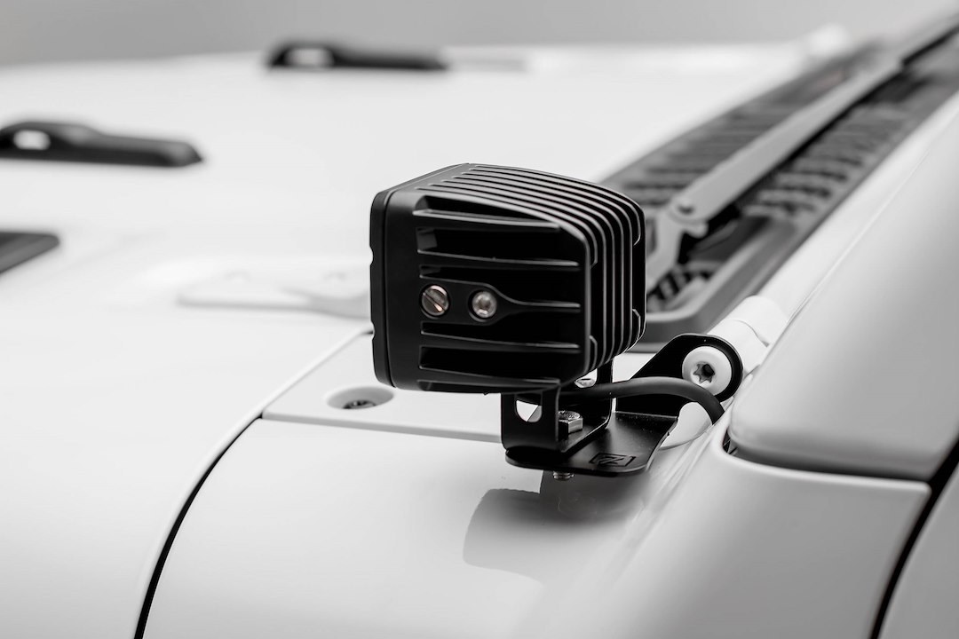 T-Rex Driving/ Fog Light Mounting Bar Mounting Kit, A-Pillar Lower Level, Bolt-On, Powder Coated, Gloss Black, Steel – Z364941
