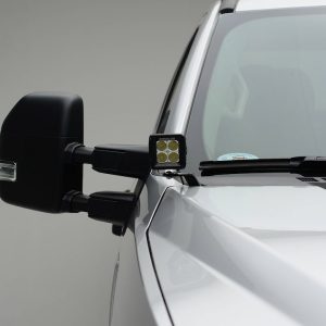 T-Rex Driving/ Fog Light Mounting Bracket, Bolt-On to Hood Hinge, Powder Coated, Mounts One Light Pod, Gloss Black, Steel, Set of 2 – Z365471