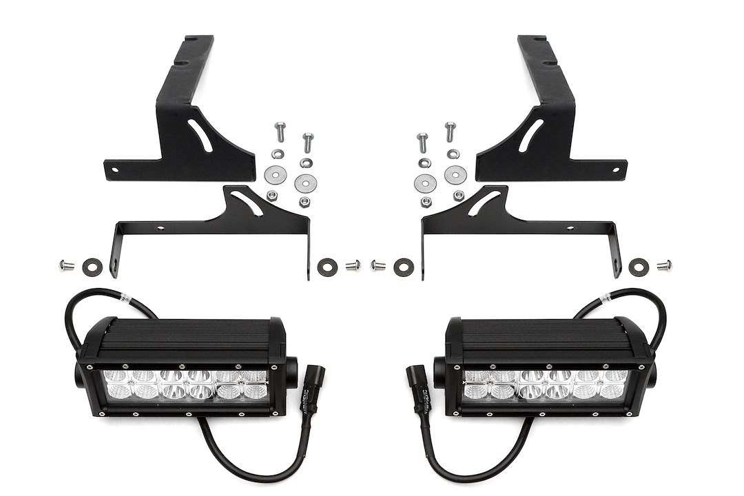 T-Rex Light Bar Mounting Kit, Rear Bumper Mount, Mounts One 6 Inch LED Light Bar, Powder Coated, Gloss Black, Steel – Z382671