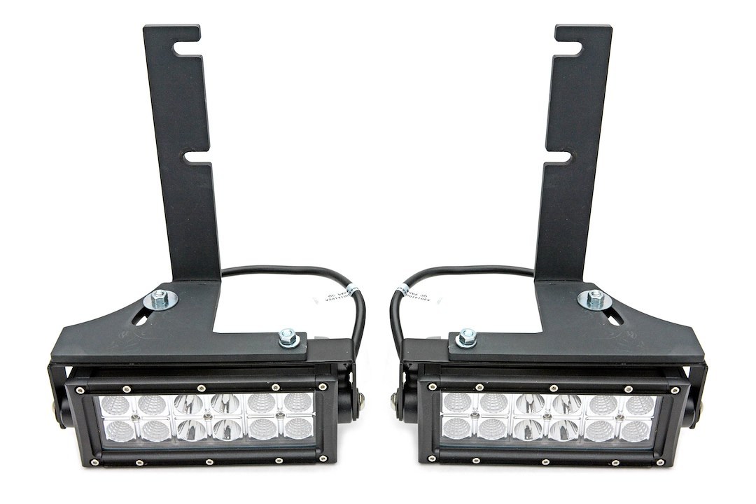 T-Rex Light Bar Mounting Kit, Rear Bumper Mount, Mounts One 6 Inch LED Light Bar, Powder Coated, Gloss Black, Steel – Z382671